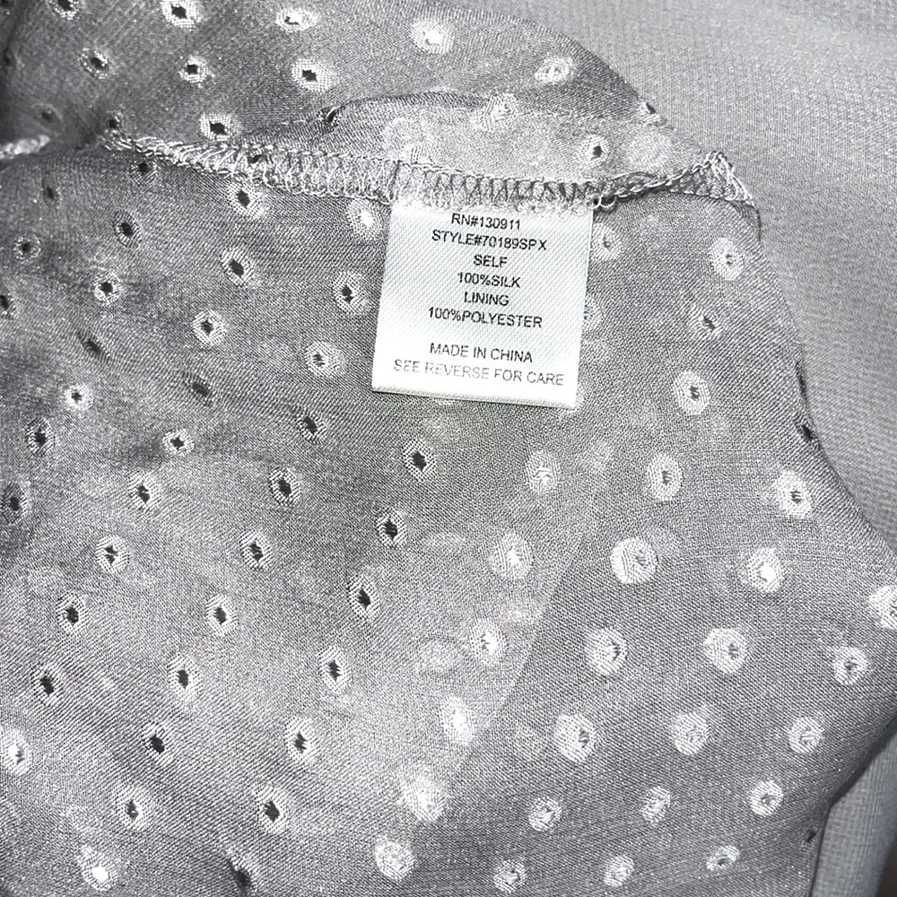Daniel Rainn Silk Swiss Dot Crochet Bohemian Tunic Blouse - Picture 6 of 7